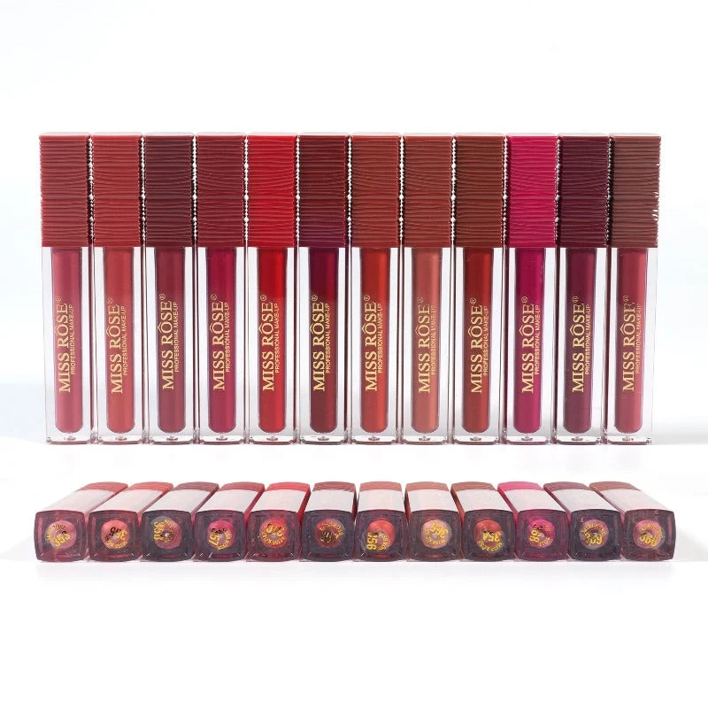 Miss Rose Liquid Elegance Matte Lip Gloss (Set Of 12 Pieces) - Image 3