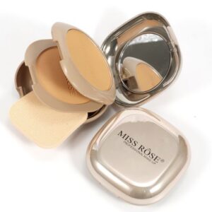 Miss Rose Pink Metallic Mirror 3in1 Face Powder