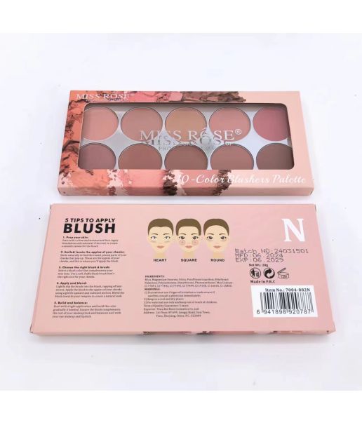 Miss Rose 10-Color Face Blush Palette - Image 9