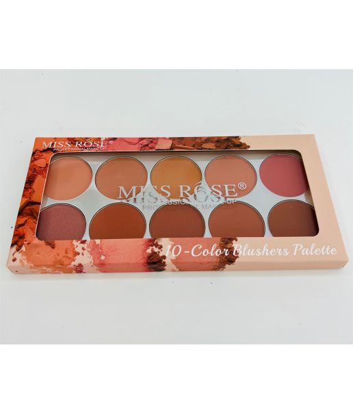 Miss Rose 10-Color Face Blush Palette - Image 8