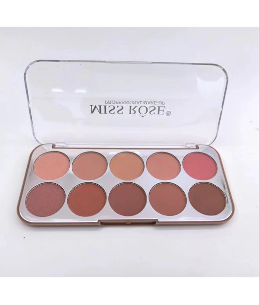 Miss Rose 10-Color Face Blush Palette - Image 6