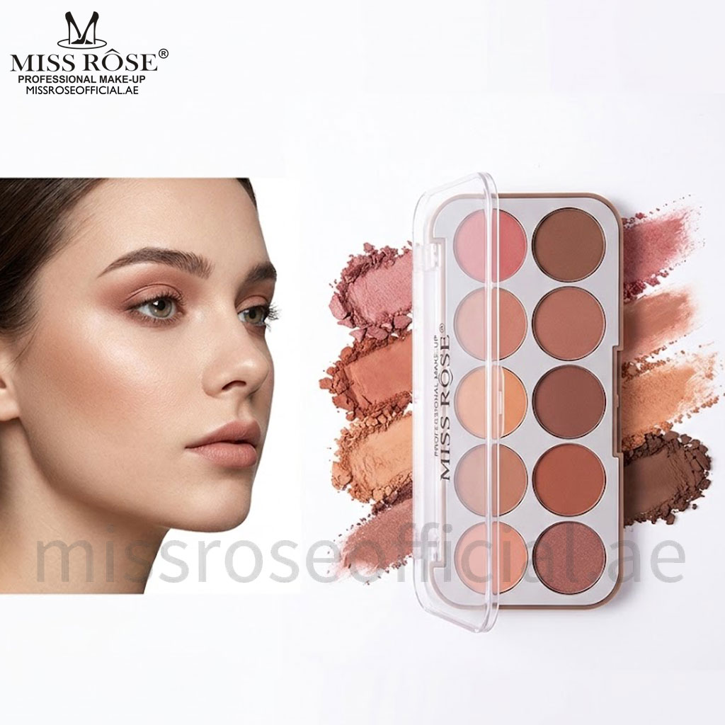 Miss Rose 10-Color Face Blush Palette - Image 3