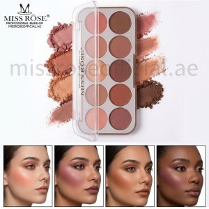 Miss Rose 10-Color Face Blush Palette