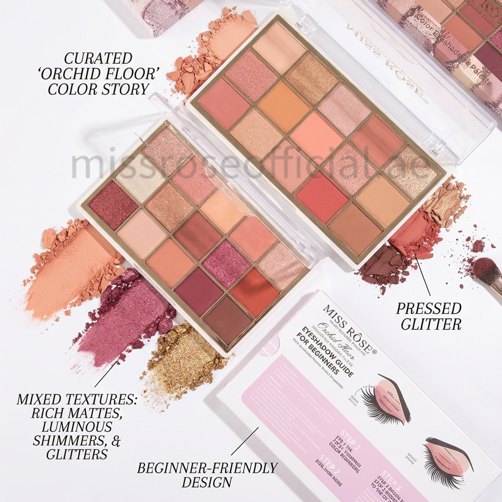 Miss Rose 15 Color Eyeshadow (Set of 2 Palettes) - Image 3