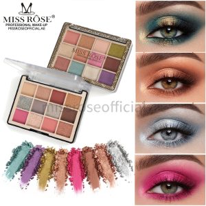 Miss Rose 12 Colors Eyeshadow (Set of 4 Palettes)
