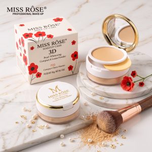 Miss Rose 3D Pearl Whitening Compact Powder & Loose Powder