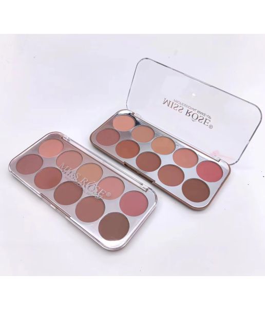 Miss Rose 10-Color Face Blush Palette - Image 7