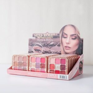 7001-128M Transparent 9 color eye shadow,3 group color in 24 display boxes