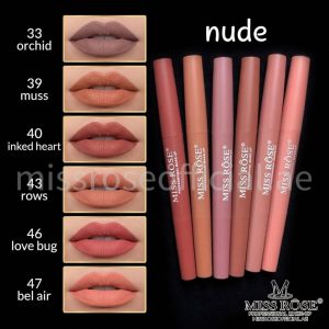 Miss Rose 2 in 1 Lipsticks + Liner (Set of 6 Pieces) Nude