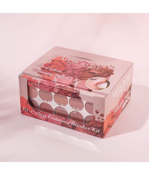 Miss Rose 10-Color Face Blush Palette - Image 11