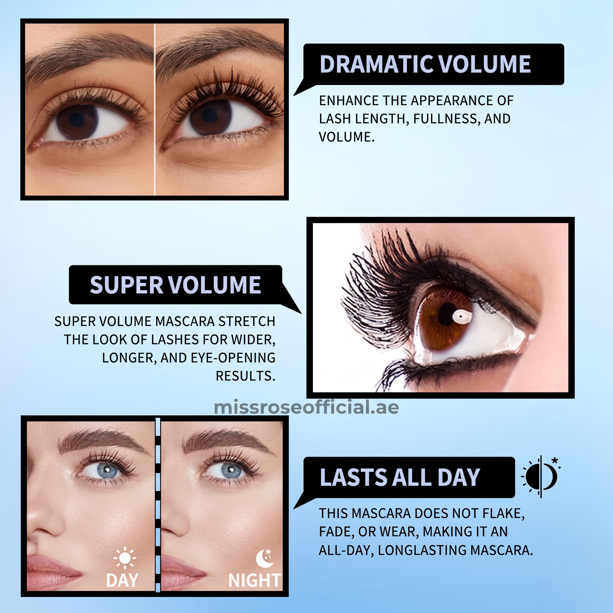 MISS RÔSE® Mega Lashes Mascara 2 Looks - 2 in 1 - Image 8