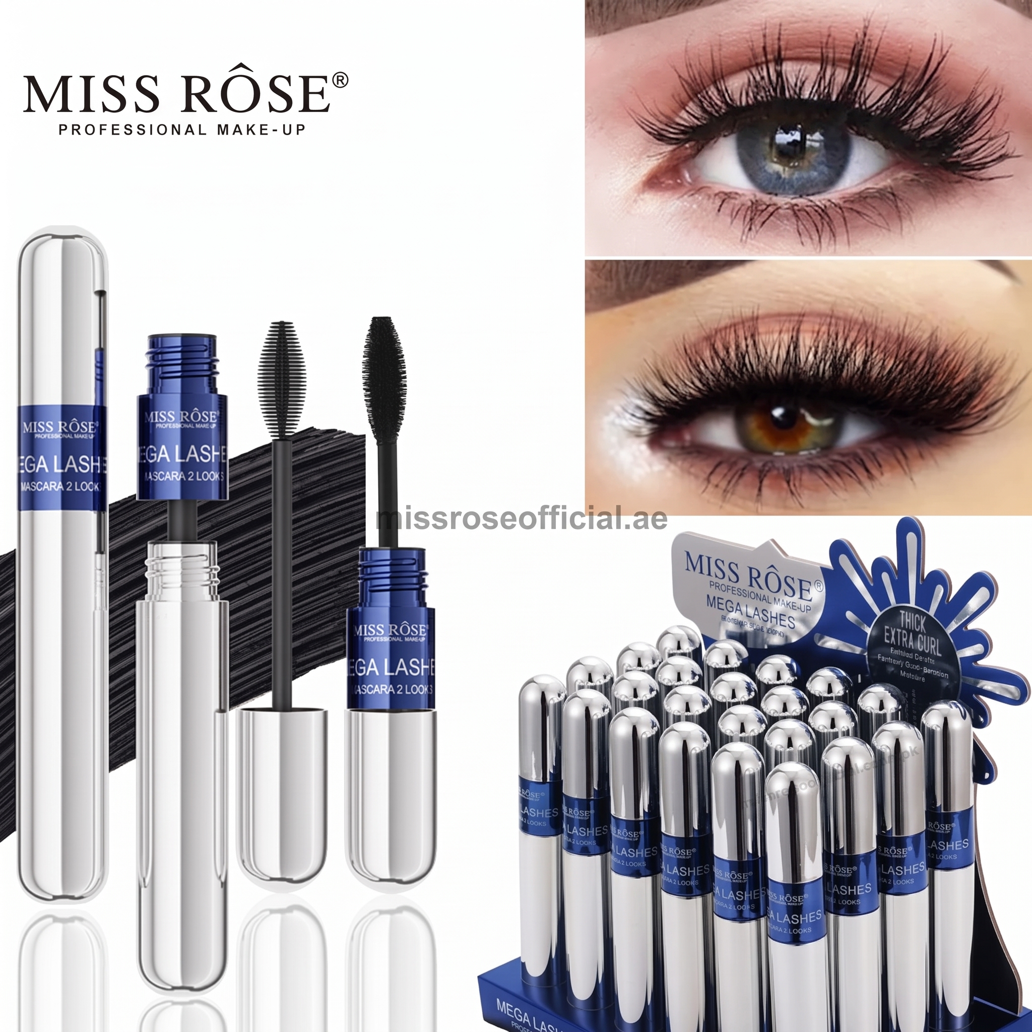 MISS RÔSE® Mega Lashes Mascara 2 Looks - 2 in 1 - Image 4
